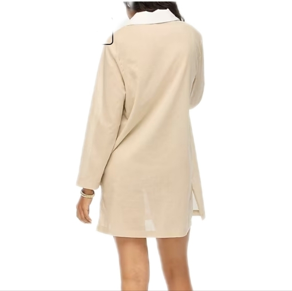 J Crew Factory Polo tunic cover-up in Coastal Dune White Col size S NWT BW209 - Picture 3 of 10